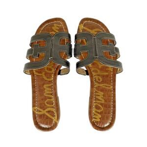 Sam Edelman Bay Sandals Black Leather Slides Womens Size 8M